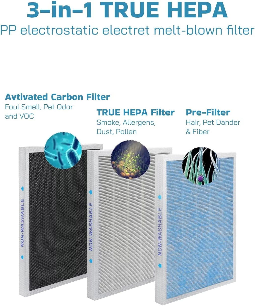 True HEPA Filter Replacement 2 Pack Q1237