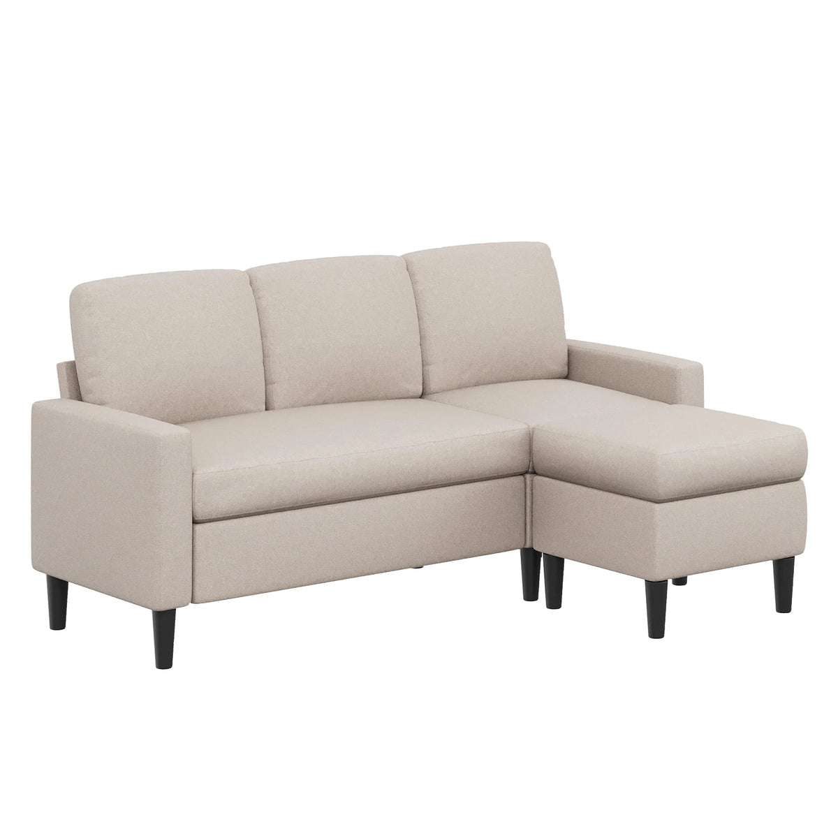 Convertible Sectional Sofa L-Shaped 3-Seat Couch with Reversible Chaise O65690