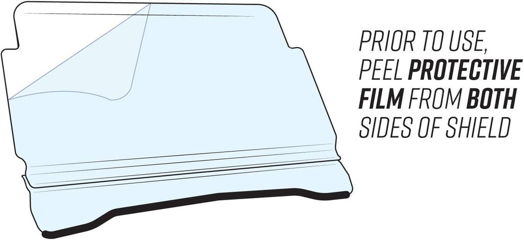 3-in-1 Flip Windshield 1/4 Thick Polycarbonate Q3952