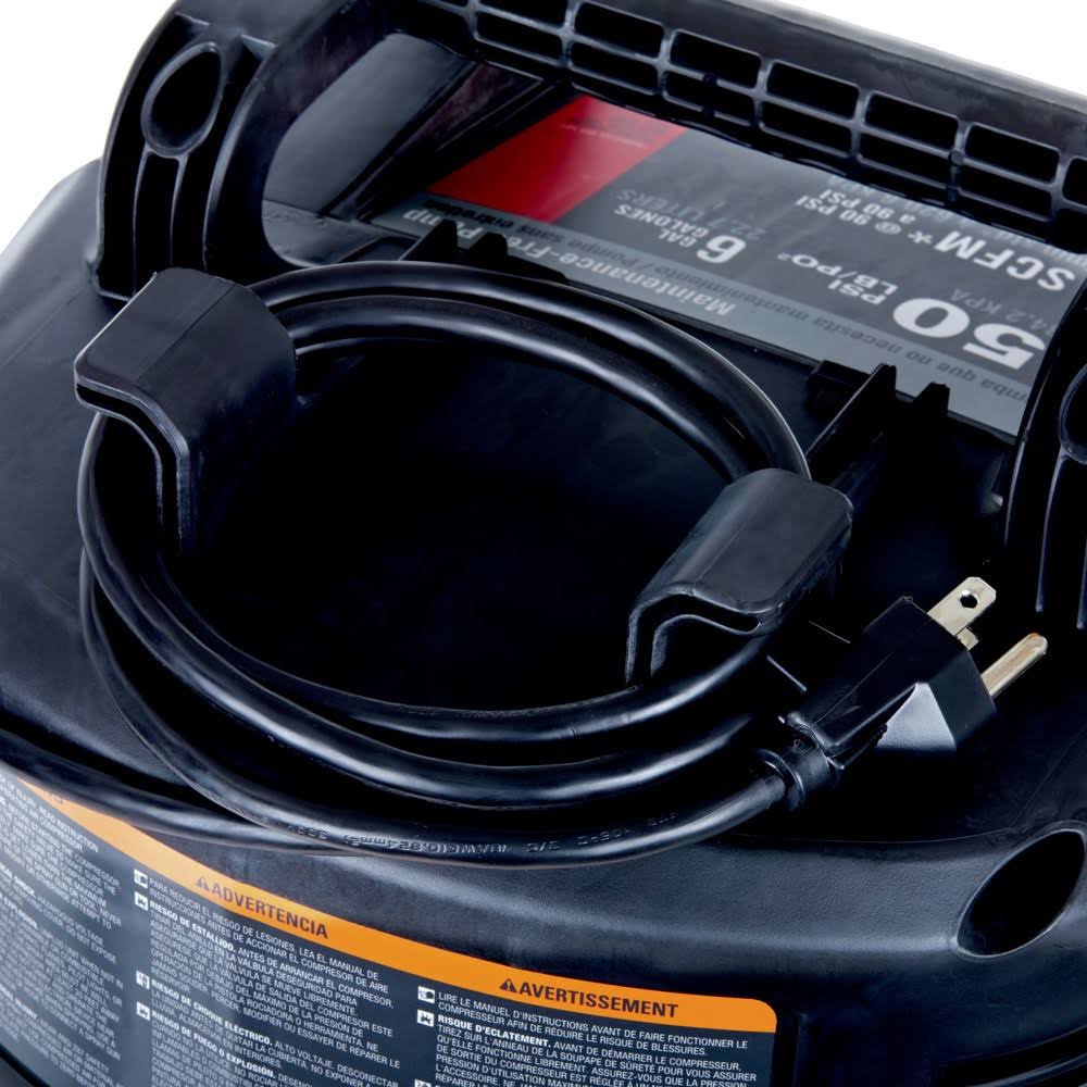 Oil-Free Pancake Air Compressor, 0.8 HP, 6 gal W162