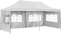 Blue 10x20 Ft Pop up Canopy Tent with Removable Sidewalls G370
