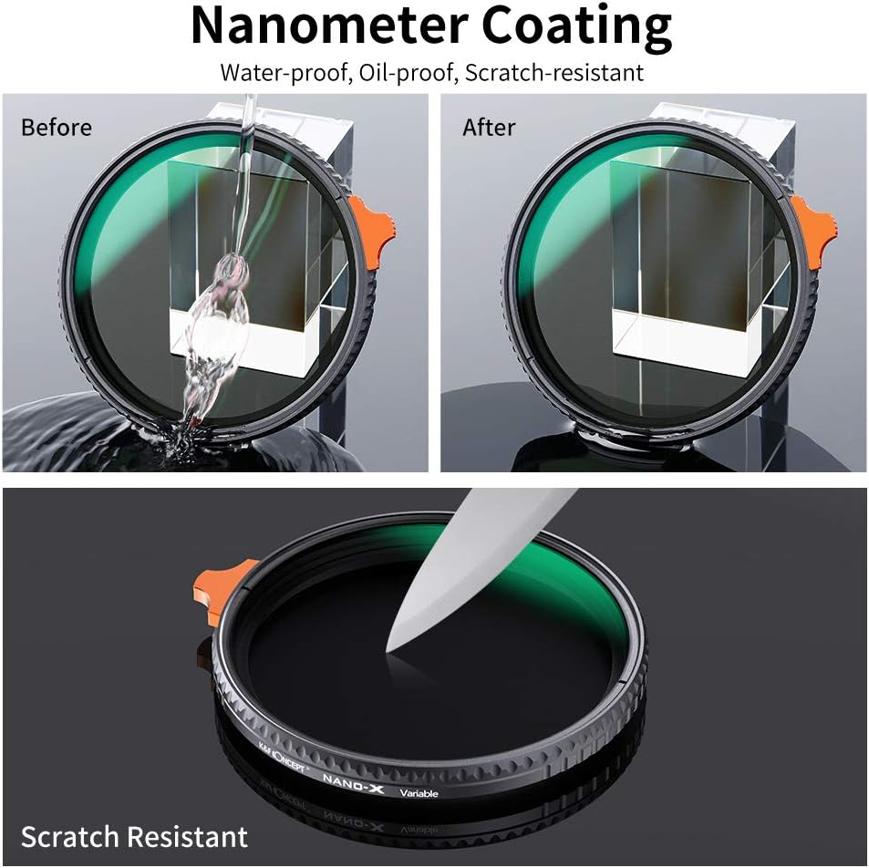 52mm Variable ND Filter ND2-ND400 with Multi-Layer Coatings AGC Glass P23776