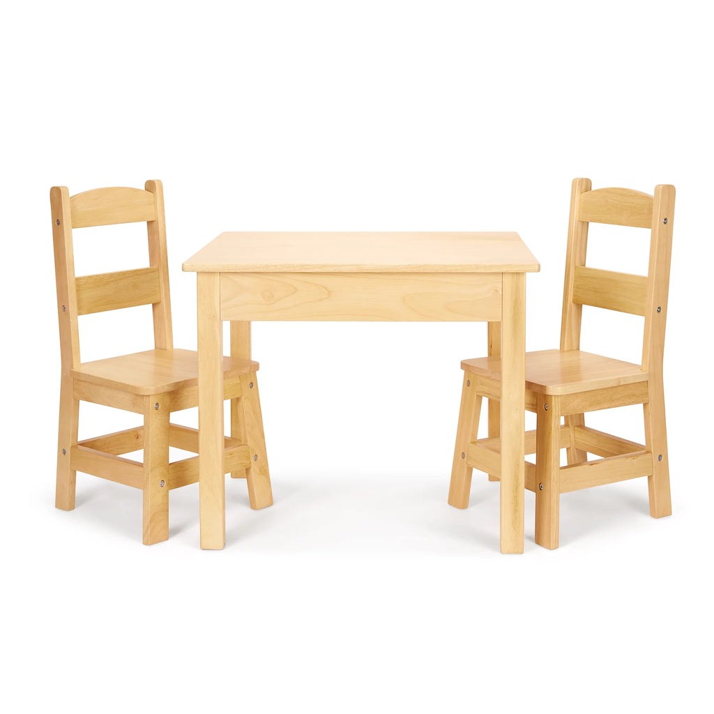 Solid Wood Table and 2 Chairs Set B23453