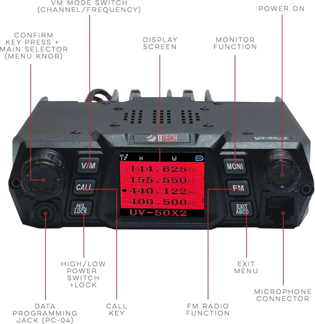 50 Watt Dual Band VHF UHF Mobile Radio G76720