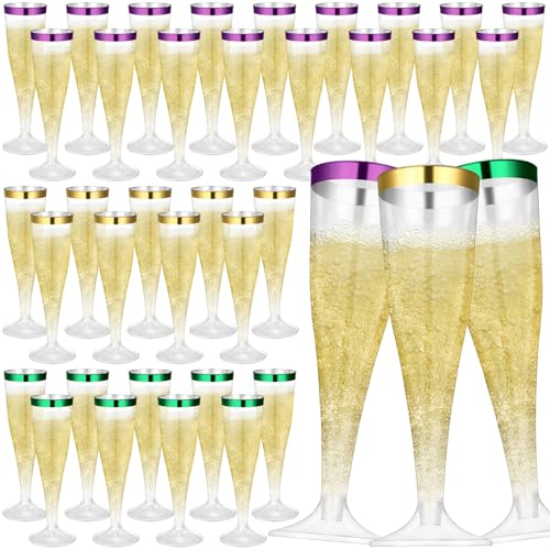 36 Pcs Clear Plastic Champagne Flutes 4.5 oz Disposable D690082