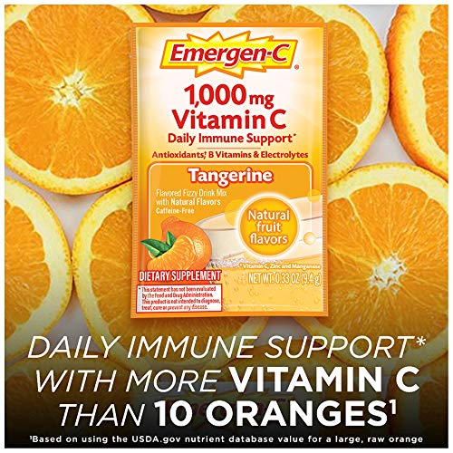 1000mg Vitamin C Powder, Tangerine Flavor - 10 Count A155