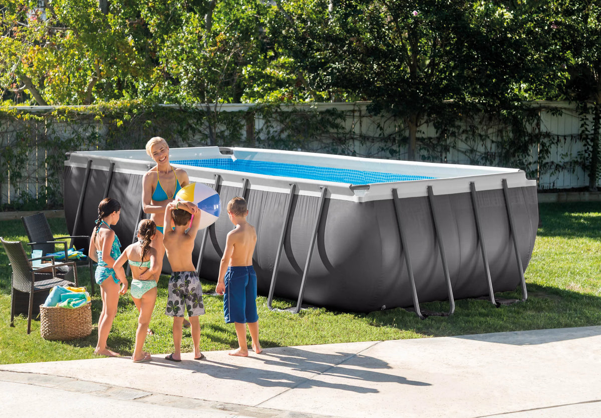 18ft x 9ft x 52in Rectangular Frame Pool Set W30618