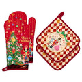 100% Cotton 4Pcs Oven Mitts and Pot Holders Set Y5596