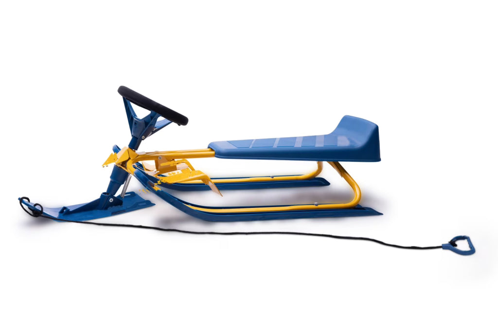 Snow Sled with Padded Steering Wheel, Twin Brakes & Pull Rope V1794