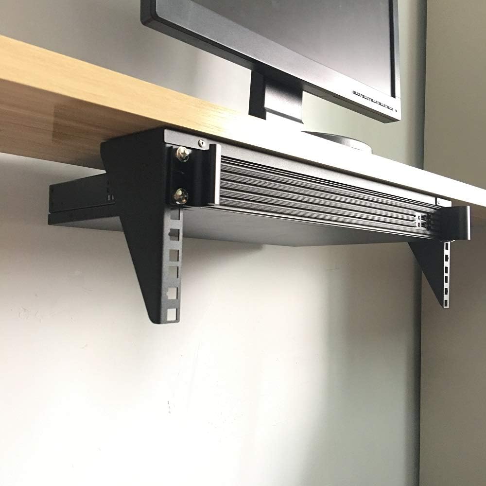 2 Pack 1U Foldable 19 Inches Cold Rolled Steel Vertical Wall Mount Rack Including Hardware F4196