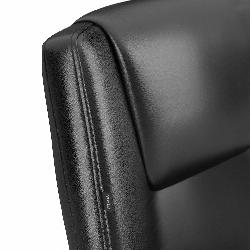 Black Leather Box Chair G112958