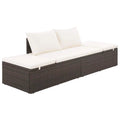 Brown Poly Rattan Garden Bed O7490