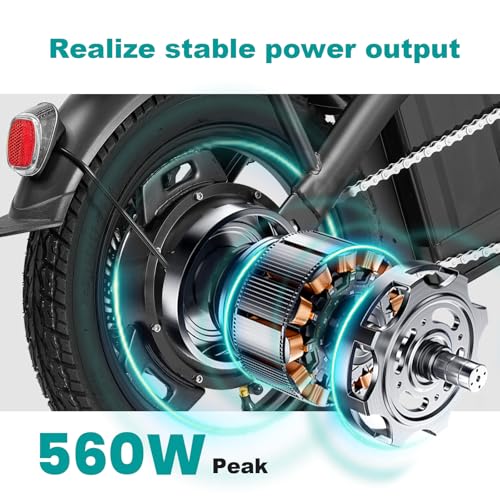 14" Foldable Electric Bike with 560W Motor and 48V Battery H408