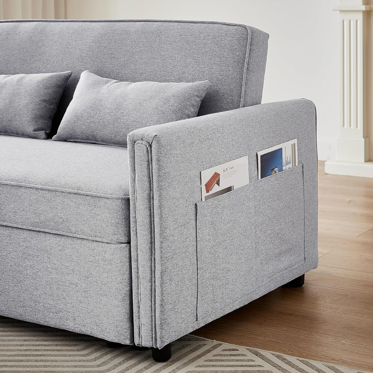Small Sleeper Sofa Bed with 2 Lumbar Pillows K626285