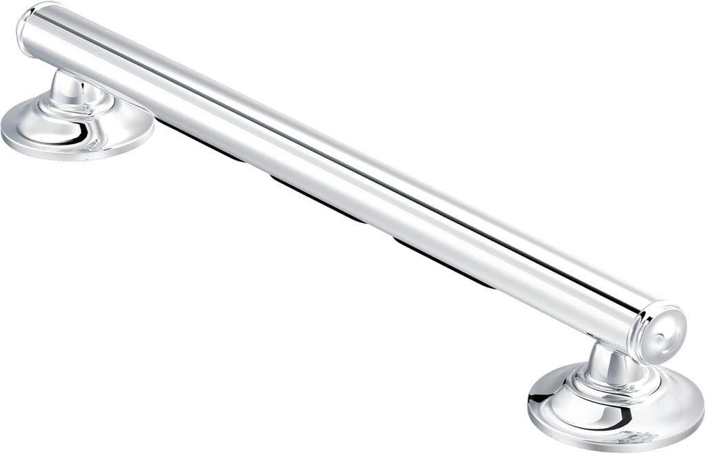 Brushed Nickel Bathroom Grab Bar with Curled Grip, Pack of 2 O34068