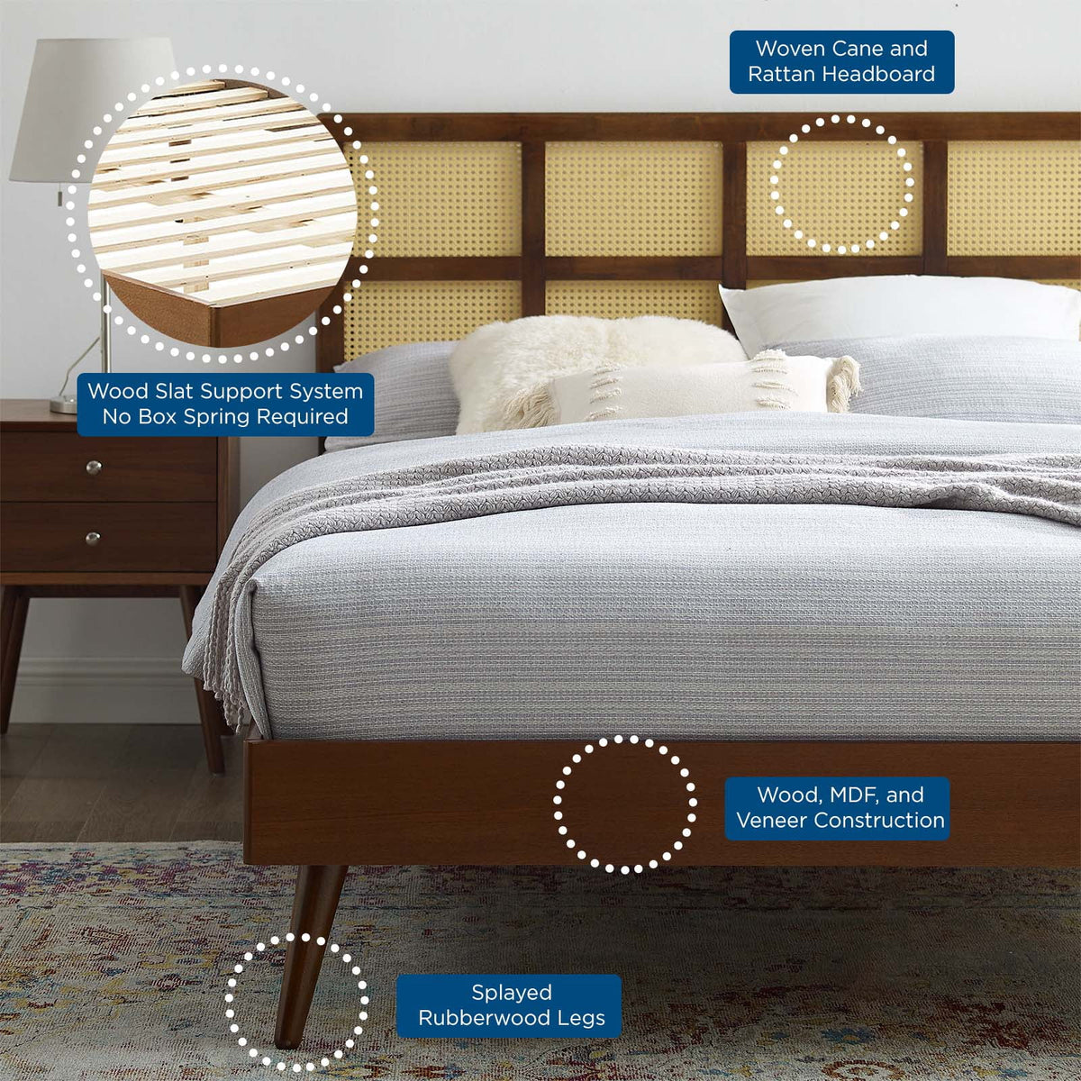 King Size Wood Platform Bed Frame Z5567
