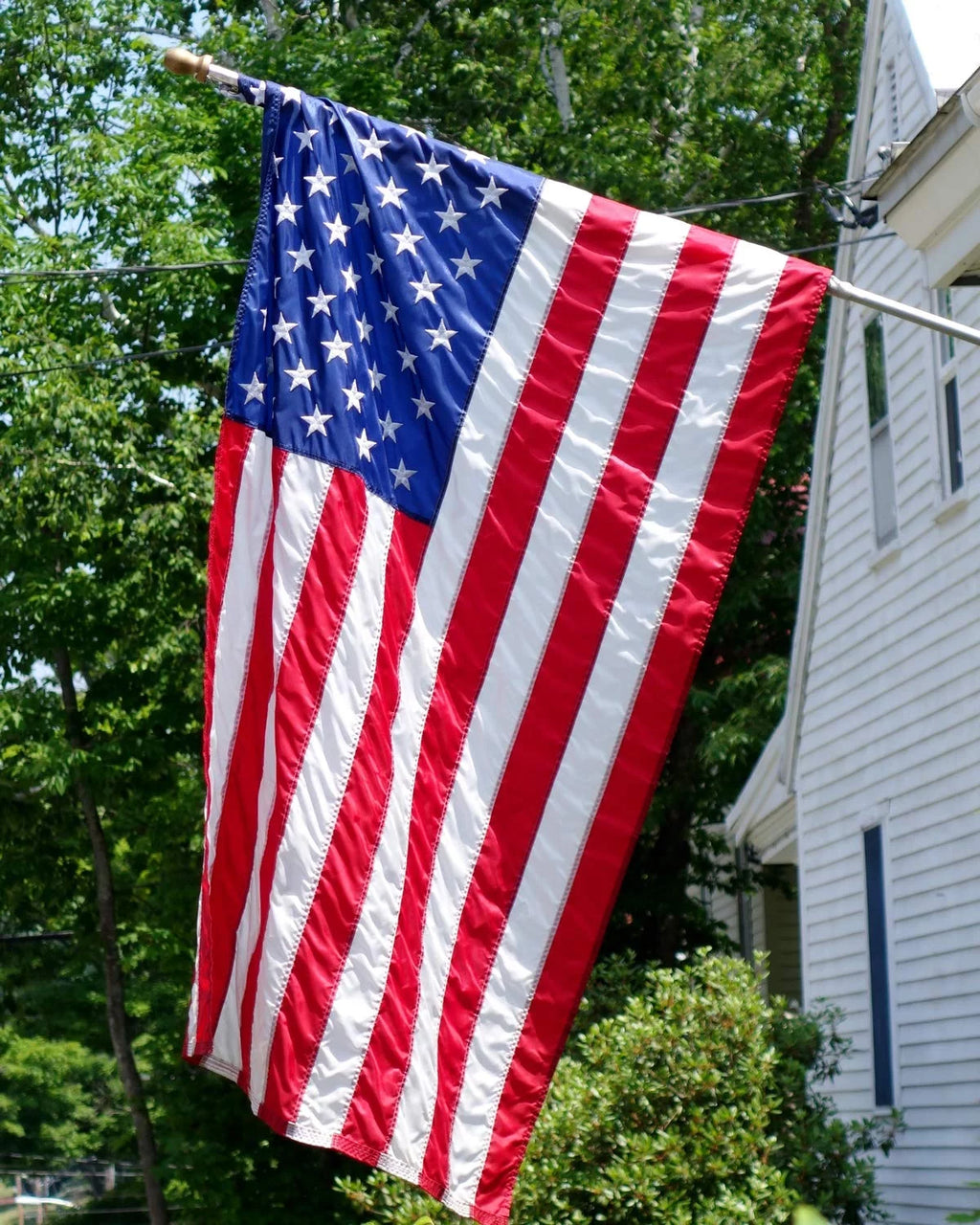 10x15 FT Nylon American Flag with Embroidered Stars D2807