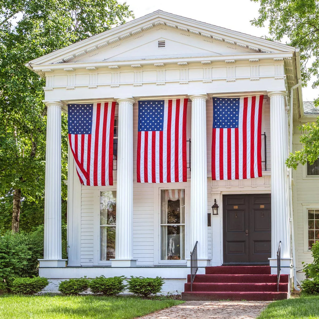 10x15 FT Nylon American Flag with Embroidered Stars D2807