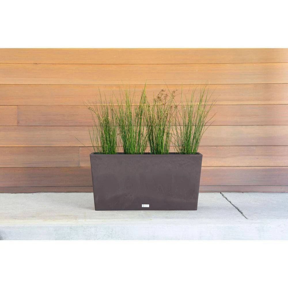 Espresso Plastic Long Trough Planter J653942
