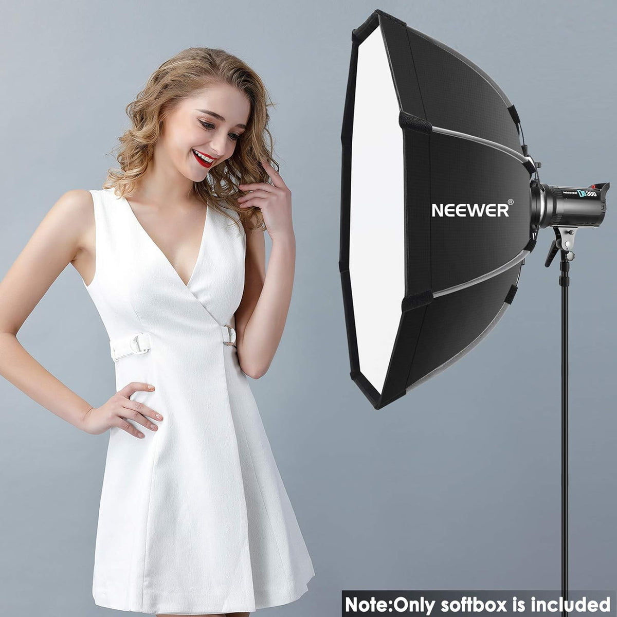 35.4 inches Foldable Octagonal Softbox with Bowens Mount Speedring, Carrying Case L4608