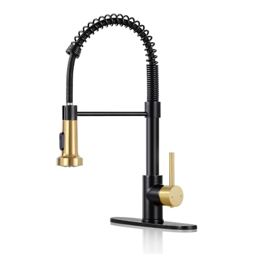 Matte Black Pull Down Sprayer Kitchen Faucet E773