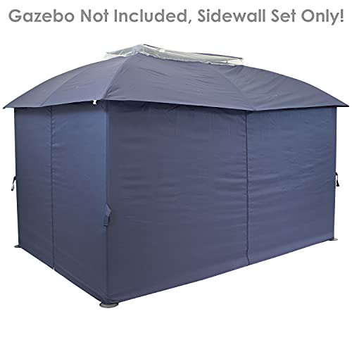 Tan 4-Piece Polyester Gazebo Sidewall Set Z572