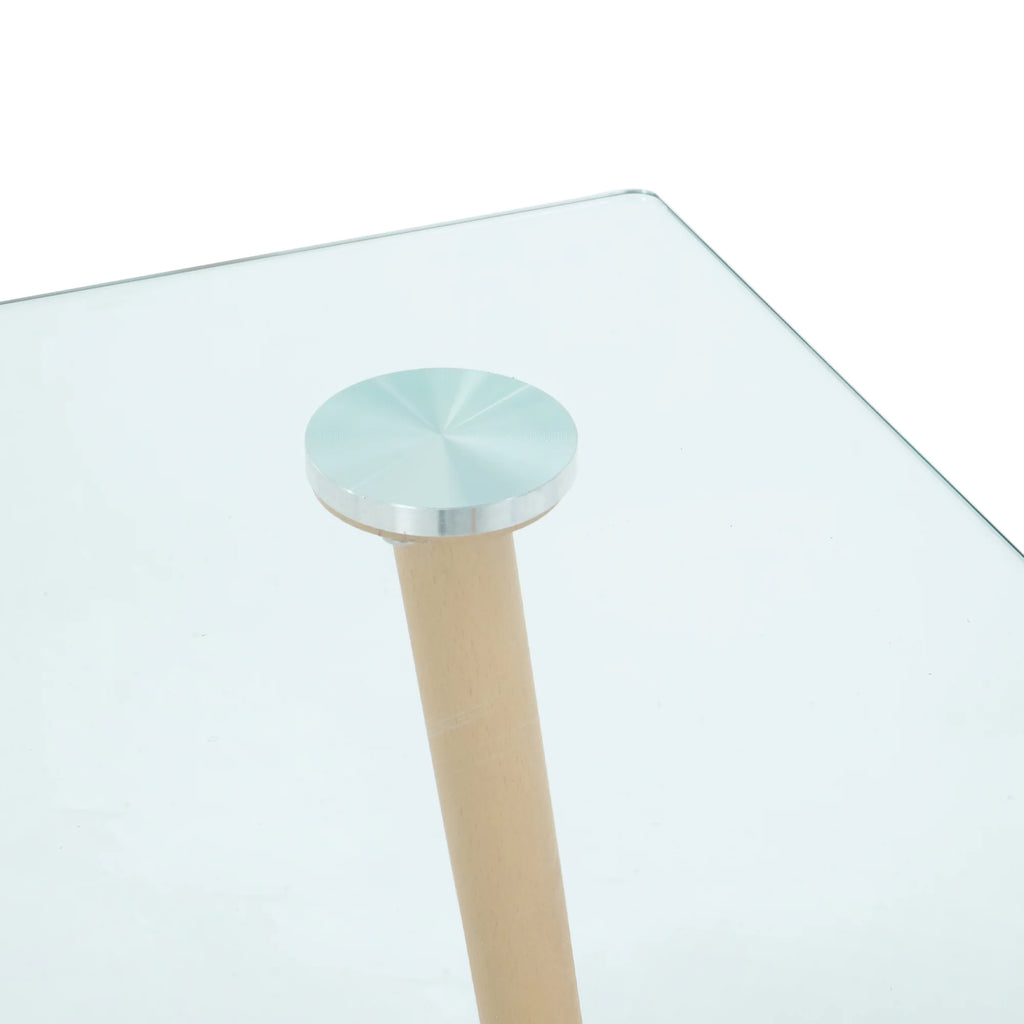 51" Rectangular Tempered Glass Dining Table F904