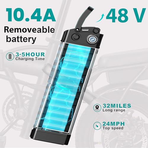 14" Foldable Electric Bike with 560W Motor and 48V Battery H408