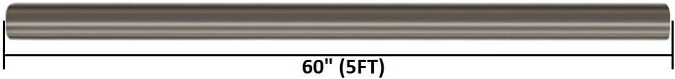 2.5 inch OD 5 feet long Stainless Steel Straight Exhaust Pipe Pack of 2 Q380696