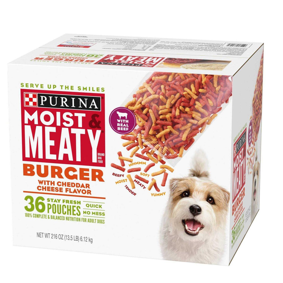 Moist & Meaty Burger with Cheddar Cheese Flavor Dry Dog Food Q8566