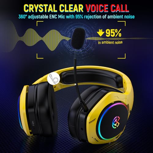 2.4GHz Wireless Gaming Headset with Noise Canceling Microphone O352836