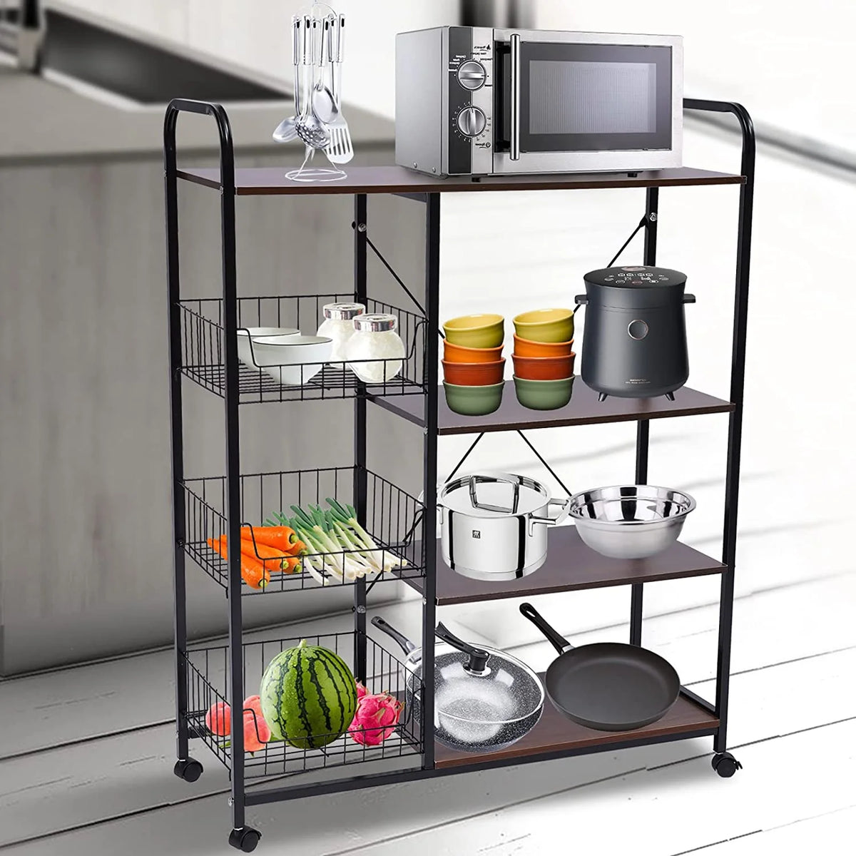 Industrial Microwave Oven Stand with Storage Shelf M1468
