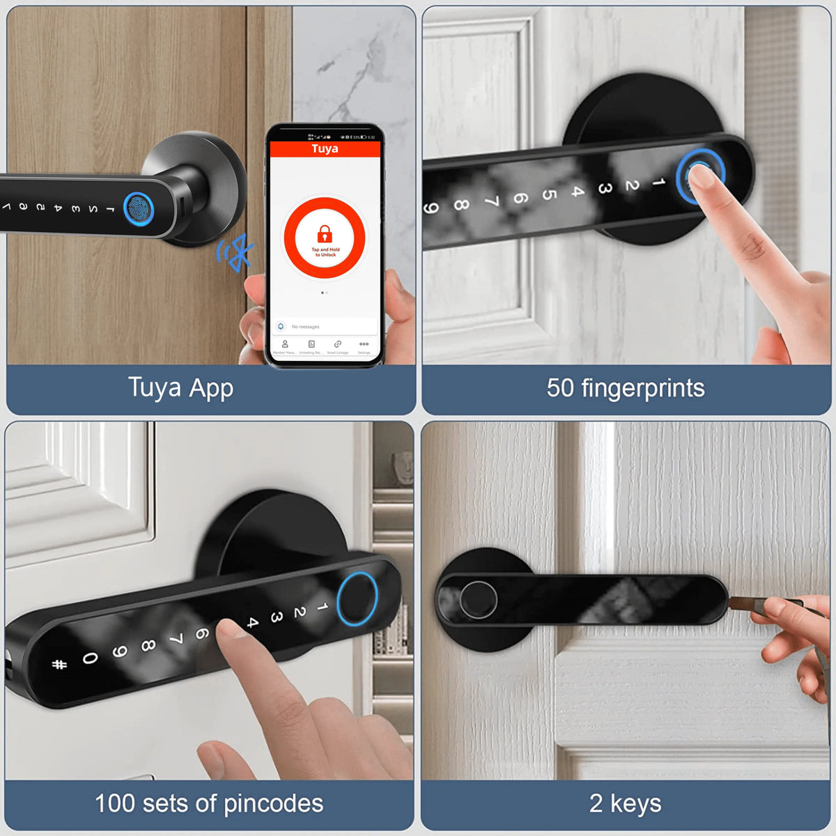 Keyless Entry Door Lock with Handle S6671