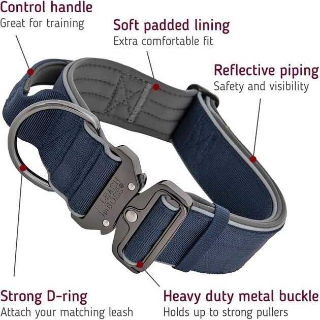 Heavy-Duty Adjustable Dog Collar with Handle R318046
