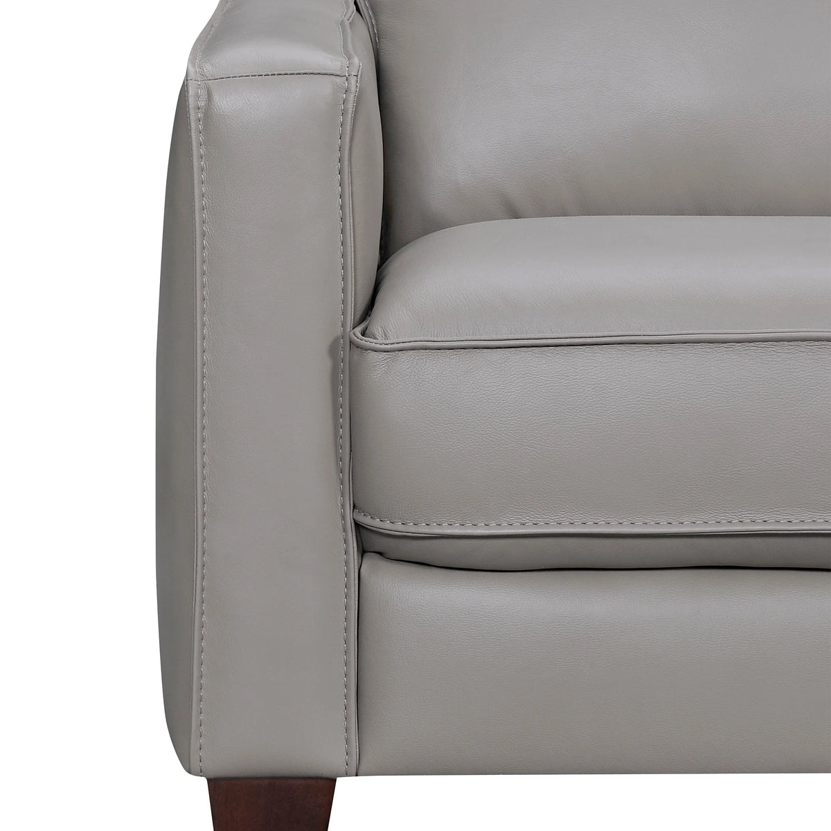 Greige Leather Sectional Sofa P3470