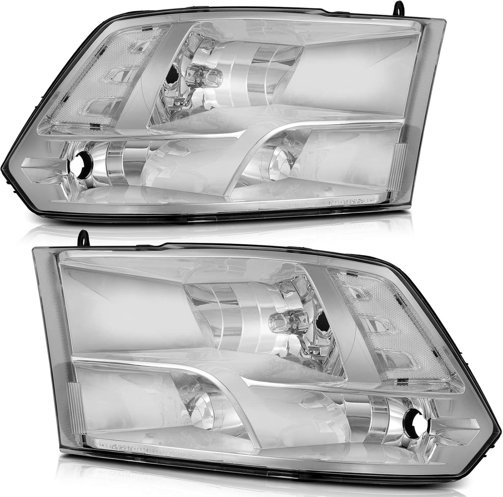 Chrome Housing Clear Reflector Clear Lens Headlight Assembly O990230