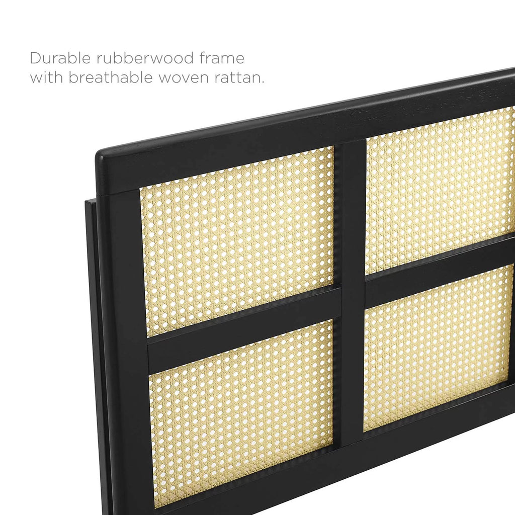 Black Wood Queen Size Headboard S947