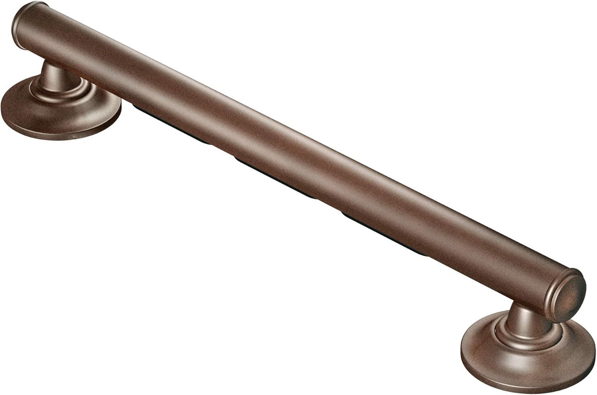 Brushed Nickel Bathroom Grab Bar with Curled Grip, Pack of 2 O34068