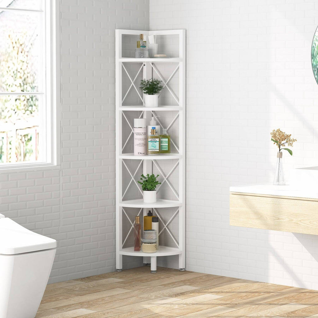 5-Tier Corner Bookshelf Black W763