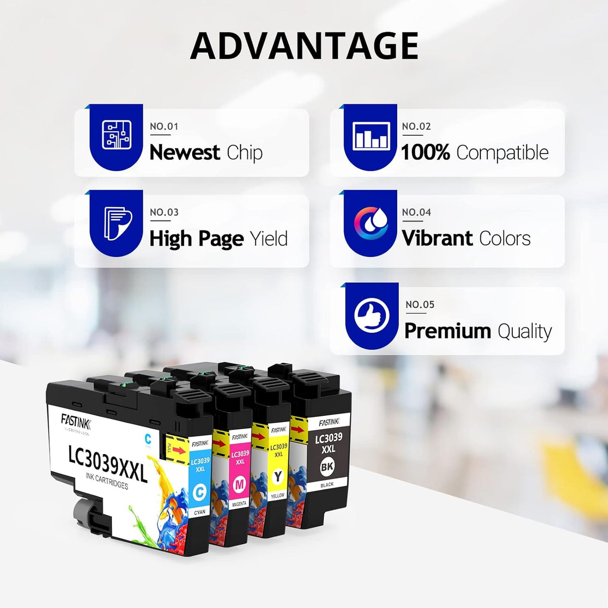 Compatible LC3039 Ink Cartridge 4 Pack BK/C/M/Y E814529