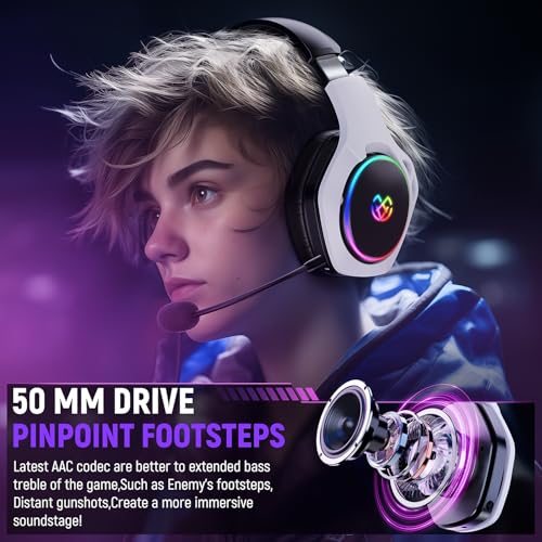 2.4GHz Wireless Gaming Headset with Noise Canceling Microphone O352836