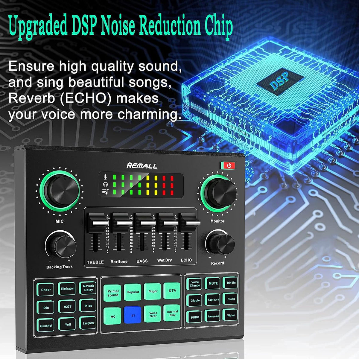 Audio Interface Mixer Sound Effects Board F7402