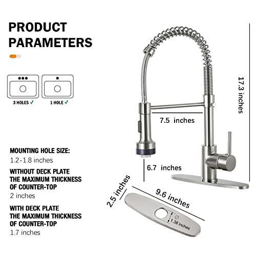 Matte Black Pull Down Sprayer Kitchen Faucet E773
