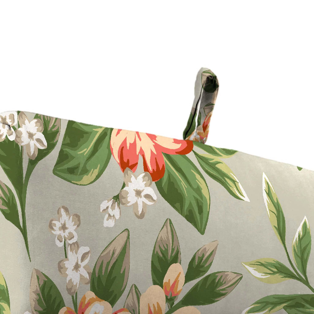 Grey Floral Rectangular Outdoor Chaise Lounge Cushion A29274