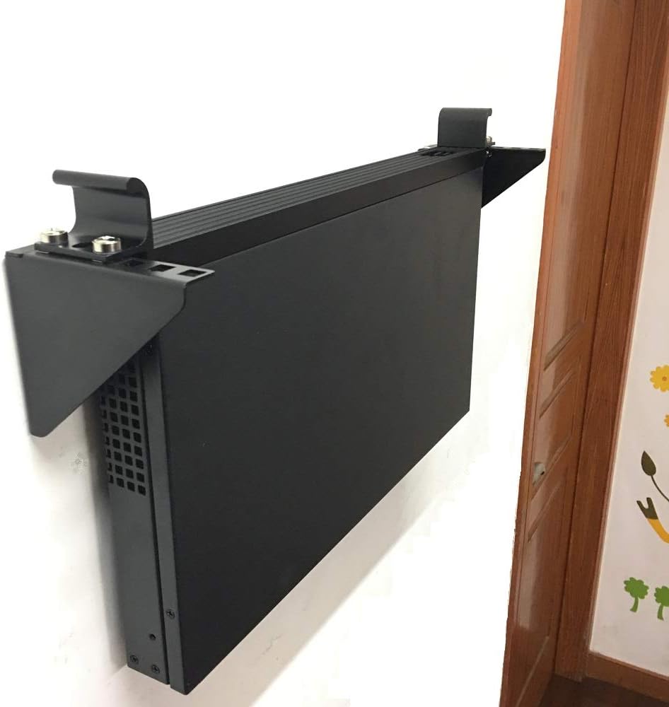 2 Pack 1U Foldable 19 Inches Cold Rolled Steel Vertical Wall Mount Rack Including Hardware F4196