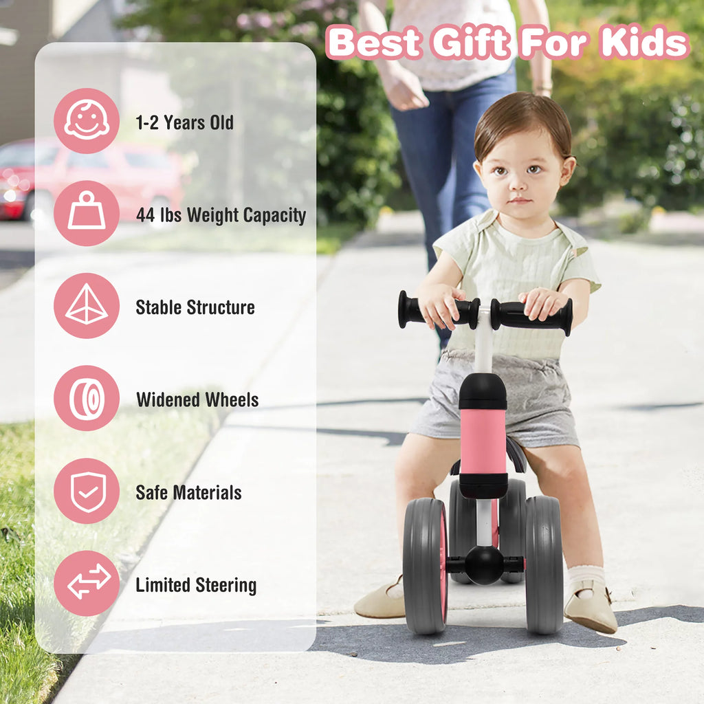 Pink 4 Wheels Baby Balance Bike D75492