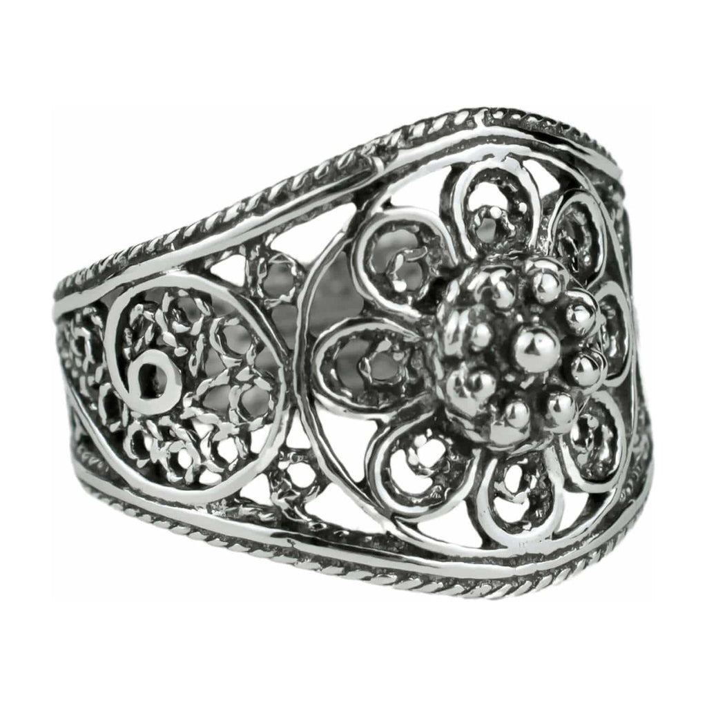 Sterling Silver Filigree Cocktail Ring Y5591