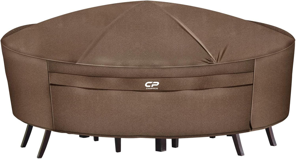 Beige Round Patio Furniture Cover E19272