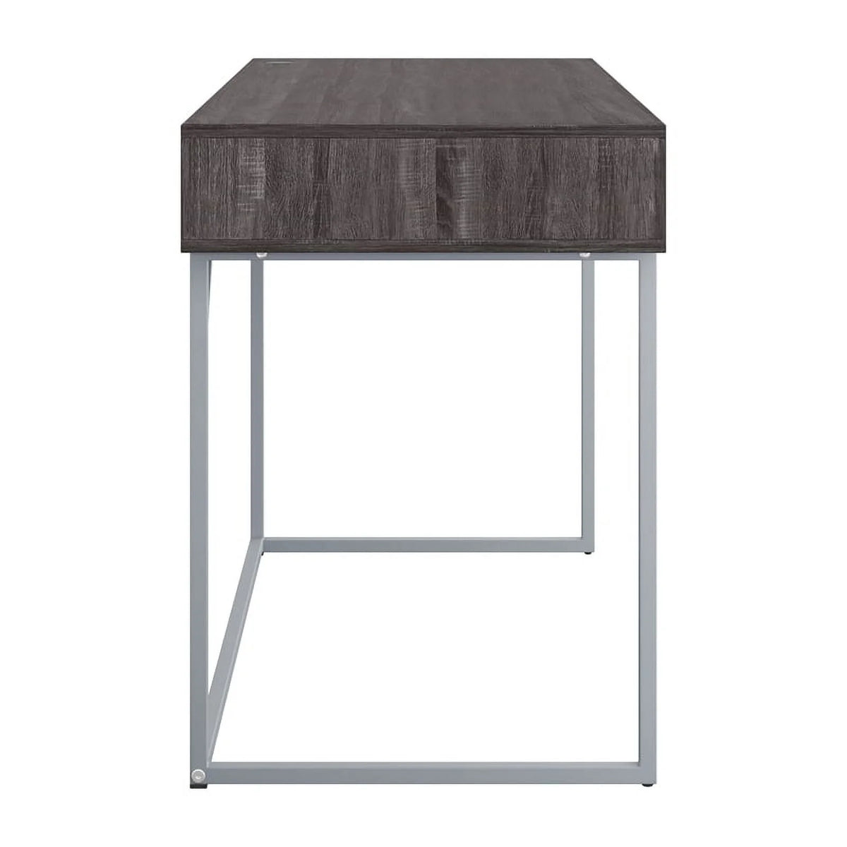 Modern Single Drawer Gray Wood Grain Finish Desk C25113