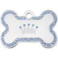 Dog Tag with Crown and Crystals S97393
